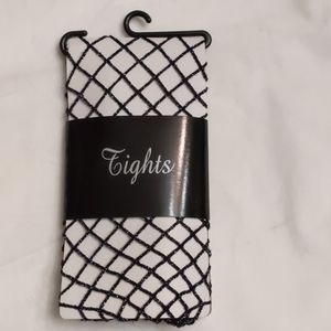 Hot topic black sparkle fishnet tights